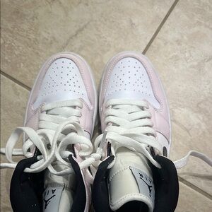 Nike Air Jordan Pink and White Sneakers